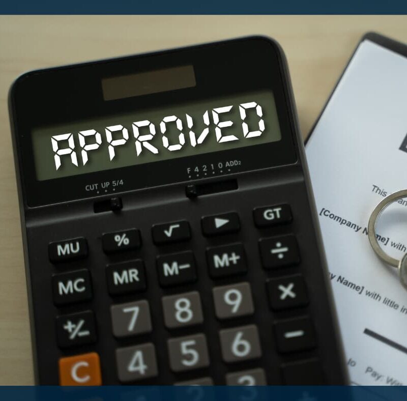 Hvor meget kan jeg låne - lommeregner med teksten approved