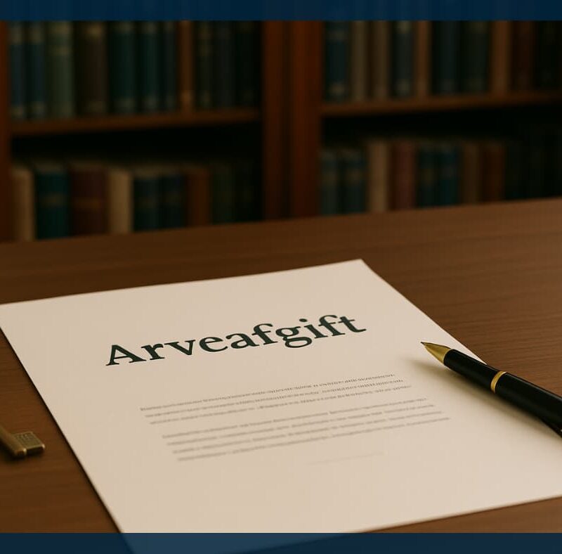 Arveafgift dokument nøgle